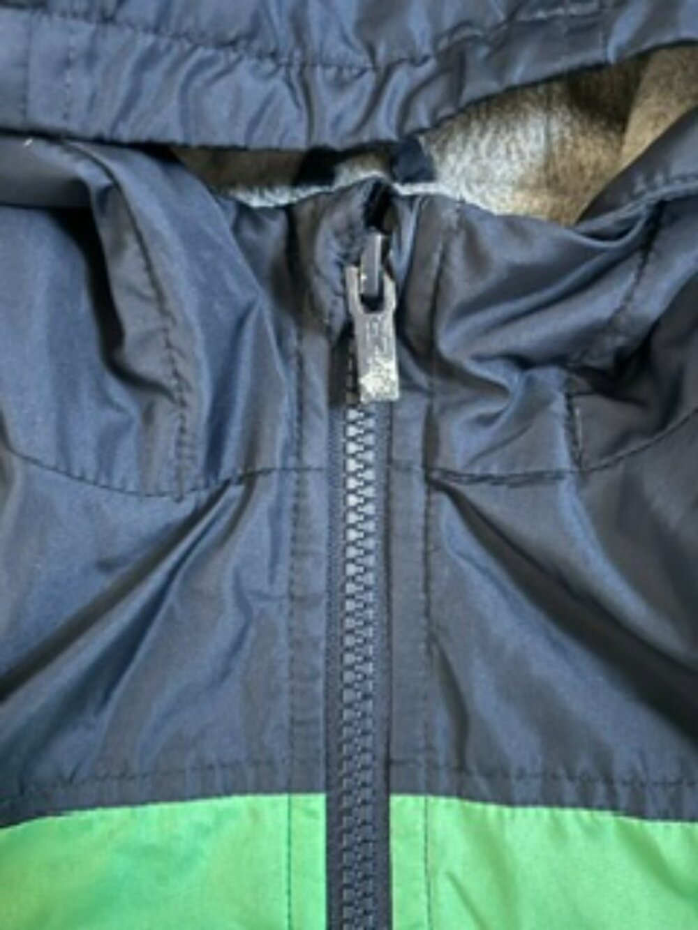 🧡3/15 Carter's Jacket Colorblock Navy Green Blue Boys L/7 - Picture 6 of 7